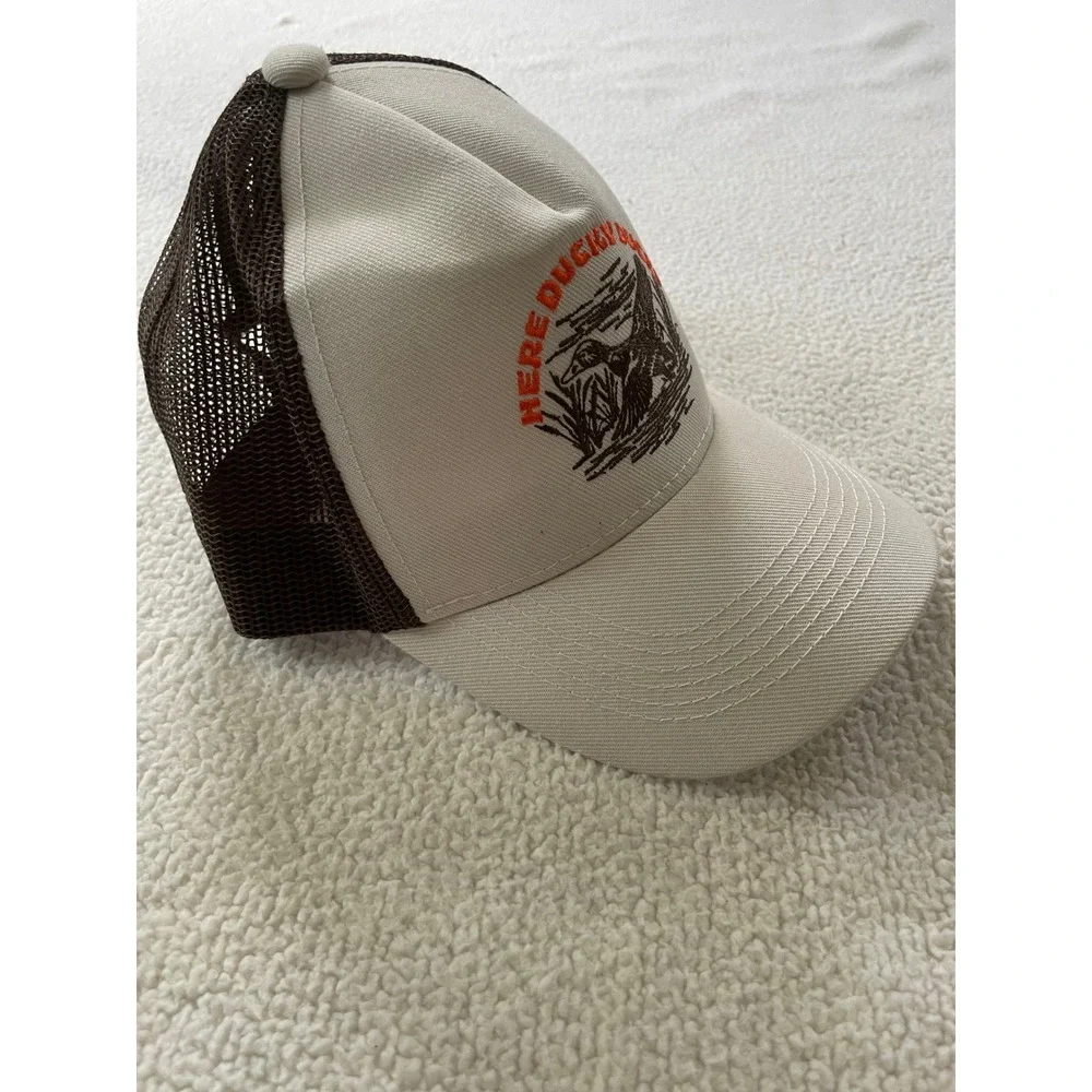 Outdoor Cap Youth One Size Hat Cream Brown Here Ducky Ducky Snapback Trucker